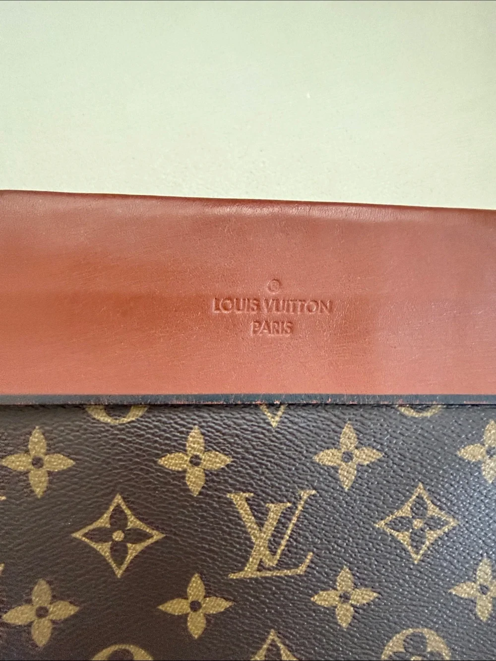 Louis Vuitton Monogram Canvas Toiletry Pouch in Brown & Tan Leather